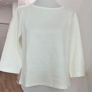 Chico's Cream Textured Top